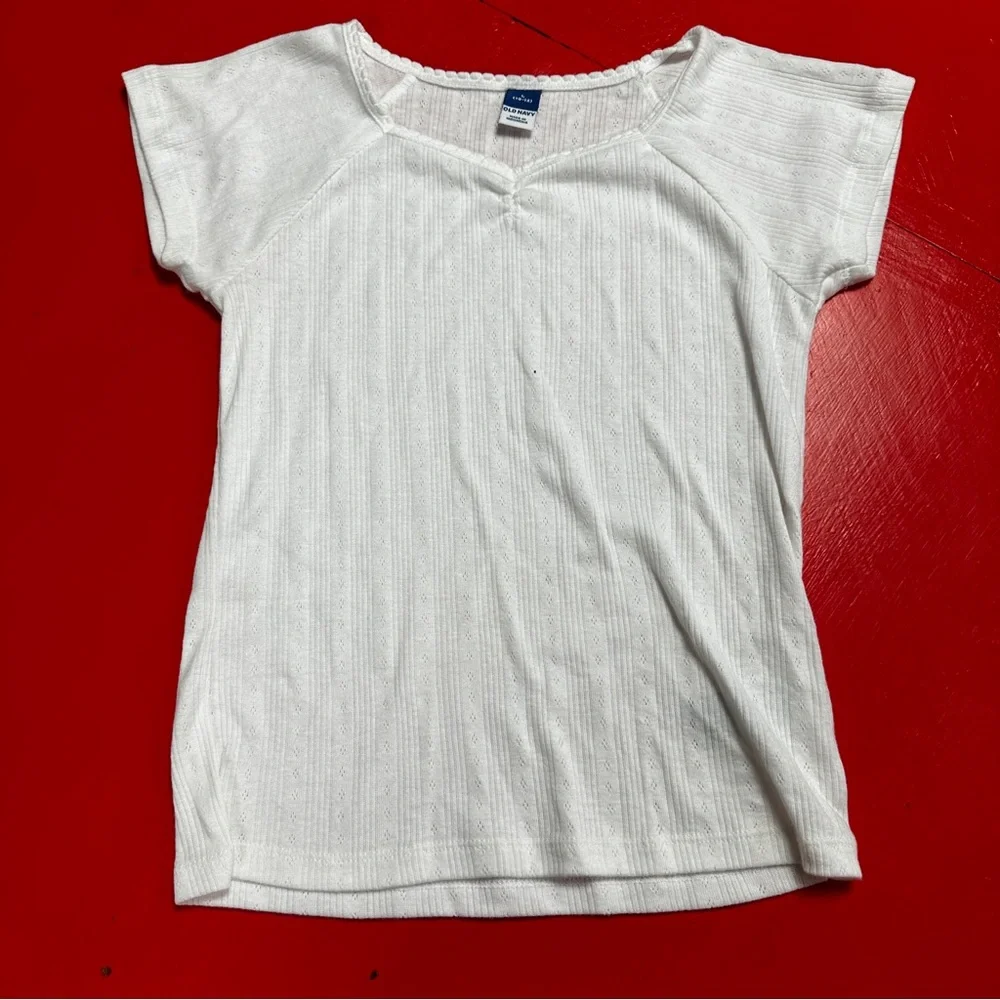 OLD NAVY WHITE SHORT SLEEVE TOP